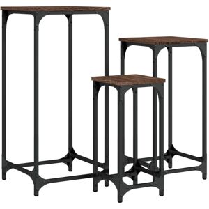 (brown oak) vidaXL Nesting Side Tables Coffee Table Nesting Table 3 pcs Engineer (brown oak) vidaXL Nesting Side Tables Coffee Table Nesting Table 3 pcs Engineer