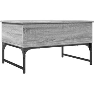 vidaXL Coffee Table End Table Sofa Table Grey Sonoma Engineered Wood and Metal vidaXL Coffee Table End Table Sofa Table Grey Sonoma Engineered Wood and Metal
