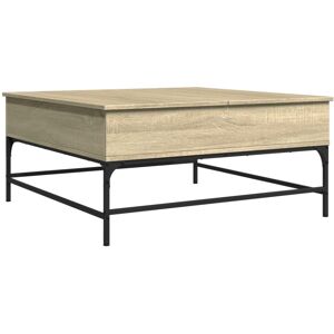 vidaXL Coffee Table End Table Side Table Sonoma Oak Engineered Wood and Metal vidaXL Coffee Table End Table Side Table Sonoma Oak Engineered Wood and Metal