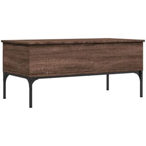 vidaXL Coffee Table End Table Sofa Table Brown Oak Engineered Wood and Metal vidaXL Coffee Table End Table Sofa Table Brown Oak Engineered Wood and Metal