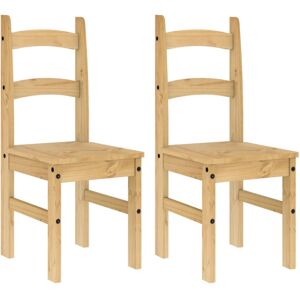 vidaXL Dining Chairs Kitchen Chair Dining Room Chair 2 pcs Solid Wood Pine vidaXL Dining Chairs Kitchen Chair Dining Room Chair 2 pcs Solid Wood Pine