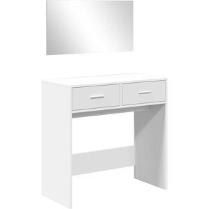 (white) vidaXL Dressing Table with Mirror Cosmetic Table Makeup Table Vanity Des (white) vidaXL Dressing Table with Mirror Cosmetic Table Makeup Table Vanity Des