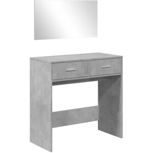(concrete grey) vidaXL Dressing Table with Mirror Cosmetic Table Makeup Table Va (concrete grey) vidaXL Dressing Table with Mirror Cosmetic Table Makeup Table Va