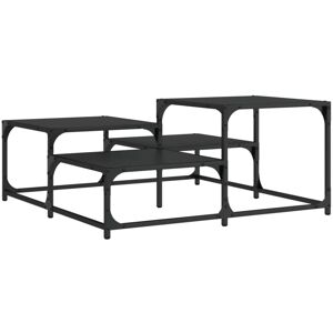 vidaXL Black Engineered Wood Coffee Table - Coffee Table vidaXL Black Engineered Wood Coffee Table - Coffee Table