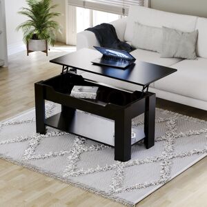 (Black) Vida Designs Home Living Room Lift Up Coffee Table (Black) Vida Designs Home Living Room Lift Up Coffee Table
