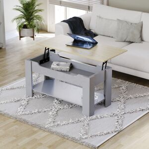 (Oak & Grey) Vida Designs Home Living Room Lift Up Coffee Table (Oak & Grey) Vida Designs Home Living Room Lift Up Coffee Table