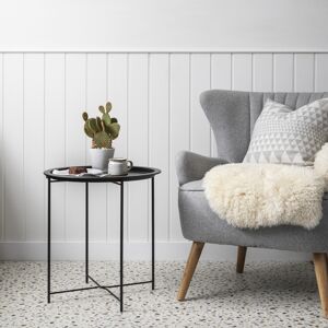 Noa and Nani Solid Black Metal Side Table Noa and Nani Solid Black Metal Side Table