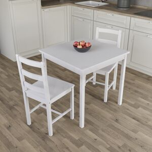 Vida Designs (White, 2 Seater) Yorkshire Home Wooden Dining Table & Chairs Set Vida Designs (White, 2 Seater) Yorkshire Home Wooden Dining Table & Chairs Set