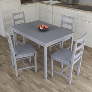 Vida Designs (Grey, 4 Seater) Yorkshire Home Wooden Dining Table & Chairs Set Vida Designs (Grey, 4 Seater) Yorkshire Home Wooden Dining Table & Chairs Set