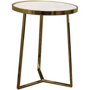 Balterley Contemporary Round 3-Leg Coffee Table with Marble Top, Brass Finish, 400mm diame Balterley Contemporary Round 3-Leg Coffee Table with Marble Top, Brass Finish, 400mm diame