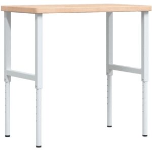 vidaXL Workbench Solid Oak Rectangular - Work Table & Tool Bench vidaXL Workbench Solid Oak Rectangular - Work Table & Tool Bench