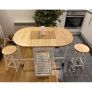 itzcominghome Kitchen Dining Table and Chairs Small Folding Set Drop Leaf Breakfast 3pc Stool itzcominghome Kitchen Dining Table and Chairs Small Folding Set Drop Leaf Breakfast 3pc Stool