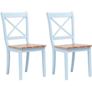 vidaXL Grey Light Wood Solid Rubber Dining Chairs Set of 2 vidaXL Grey Light Wood Solid Rubber Dining Chairs Set of 2
