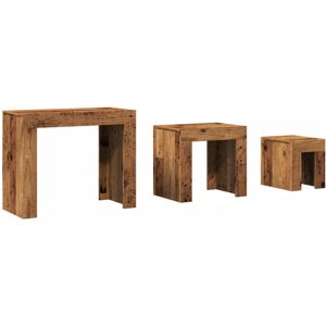 (old wood) vidaXL Nesting Coffee Tables Hall End Table Side Table Engineered Woo (old wood) vidaXL Nesting Coffee Tables Hall End Table Side Table Engineered Woo