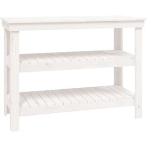 (white, 110.5 x 50 x 80 cm) vidaXL Work Bench Wooden Garage Working Table Storag (white, 110.5 x 50 x 80 cm) vidaXL Work Bench Wooden Garage Working Table Storag