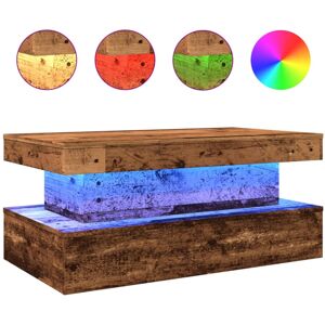 (old wood, 90 x 50 x 40 cm) vidaXL Coffee Table with LED Lights Hallway Accent E (old wood, 90 x 50 x 40 cm) vidaXL Coffee Table with LED Lights Hallway Accent E