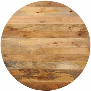 vidaXL Natural Solid Mango Wood Round Table Top - Table Type vidaXL Natural Solid Mango Wood Round Table Top - Table Type