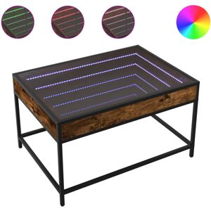 (smoked oak, 70 x 50 x 41 cm) vidaXL Coffee Table with Infinity LED Tea End Tabl (smoked oak, 70 x 50 x 41 cm) vidaXL Coffee Table with Infinity LED Tea End Tabl