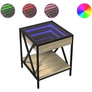(sonoma oak, 40 x 40 x 49 cm) vidaXL Coffee Table with Infinity LED Hallway End (sonoma oak, 40 x 40 x 49 cm) vidaXL Coffee Table with Infinity LED Hallway End