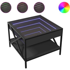 (black, 50 x 50 x 38 cm) vidaXL Coffee Table with Infinity LED Hallway End Table (black, 50 x 50 x 38 cm) vidaXL Coffee Table with Infinity LED Hallway End Table