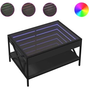 (black, 70 x 50 x 38 cm) vidaXL Coffee Table with Infinity LED Hallway End Table (black, 70 x 50 x 38 cm) vidaXL Coffee Table with Infinity LED Hallway End Table