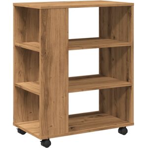 (artisan oak) vidaXL Rolling Cabinet Office Side Table Hall Drawer Cabinet Engin (artisan oak) vidaXL Rolling Cabinet Office Side Table Hall Drawer Cabinet Engin