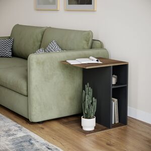 URBN Living (Dark Oak/Black) C-Shape Sofa Side Wooden Table End Coffee Bedside Nightstand La URBN Living (Dark Oak/Black) C-Shape Sofa Side Wooden Table End Coffee Bedside Nightstand La