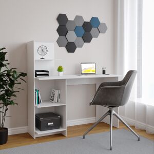 URBN Living (White/Grey) 4 Tier Computer Desk Workstation Shelves Home Office Study Writing URBN Living (White/Grey) 4 Tier Computer Desk Workstation Shelves Home Office Study Writing