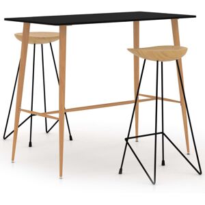 (black) vidaXL Bar Set 3 Piece Dining Table&Chairs Home Furniture Kitchen White/ (black) vidaXL Bar Set 3 Piece Dining Table&Chairs Home Furniture Kitchen White/