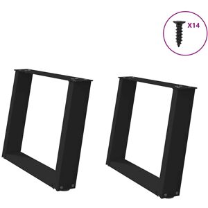 (black, 60 x (42-43) cm) vidaXL Console Table Legs U-Shaped Desk Legs Metal Bar (black, 60 x (42-43) cm) vidaXL Console Table Legs U-Shaped Desk Legs Metal Bar