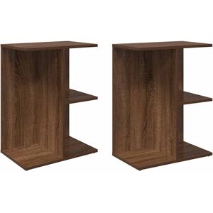 (brown oak, 2 pcs) vidaXL Bedside Tables Nightstand Bedroom Bed Table Side Table (brown oak, 2 pcs) vidaXL Bedside Tables Nightstand Bedroom Bed Table Side Table