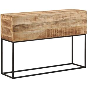 vidaXL Console Table Hall Side Table End Table Solid Wood Rough Mango and Iron vidaXL Console Table Hall Side Table End Table Solid Wood Rough Mango and Iron