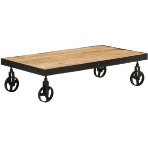 vidaXL Reclaimed Wood Coffee Table-Industrial Rolling Cocktail Table for Living vidaXL Reclaimed Wood Coffee Table-Industrial Rolling Cocktail Table for Living