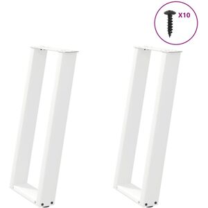 vidaXL Console Table Legs U-Shape 2 pcs White - Console Table Legs vidaXL Console Table Legs U-Shape 2 pcs White - Console Table Legs