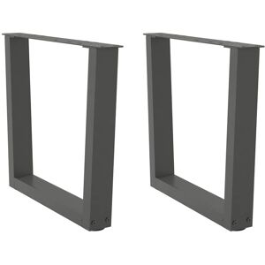 (anthracite, 50 x (42-43.3) cm) vidaXL Dining Table Legs V-Shape Desk Legs Kitch (anthracite, 50 x (42-43.3) cm) vidaXL Dining Table Legs V-Shape Desk Legs Kitch