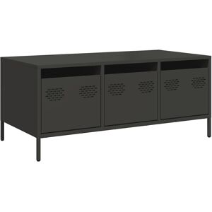 (black) vidaXL Coffee Table Black 101.5x50x43.5 cm Cold-rolled Steel side table (black) vidaXL Coffee Table Black 101.5x50x43.5 cm Cold-rolled Steel side table