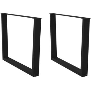 (black, 100 x (72-73.3) cm/2 pcs) vidaXL Dining Table Legs V-Shape Desk Legs Kit (black, 100 x (72-73.3) cm/2 pcs) vidaXL Dining Table Legs V-Shape Desk Legs Kit