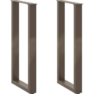 vidaXL Steel U-Shaped Coffee Table Legs - 2 pcs - Brown - 38x(72-73) cm vidaXL Steel U-Shaped Coffee Table Legs - 2 pcs - Brown - 38x(72-73) cm