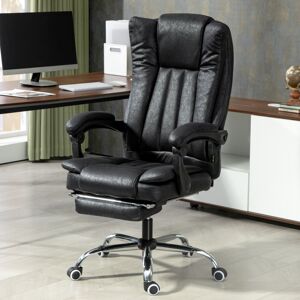 Vinsetto Executive Office Chair Computer Desk Chair for Home w/ Footrest, Black Vinsetto Executive Office Chair Computer Desk Chair for Home w/ Footrest, Black