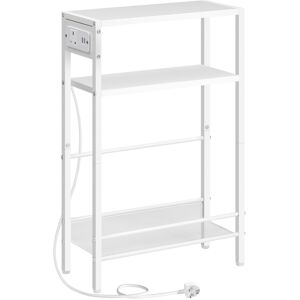 HOOBRO Slim Side Table with Charging Station, Narrow Side Table with USB Ports a HOOBRO Slim Side Table with Charging Station, Narrow Side Table with USB Ports a