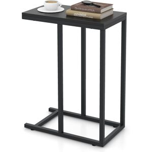 Costway C-Shaped End Table for Couch and Bed 64 CM High Sofa Side Table-Black Costway C-Shaped End Table for Couch and Bed 64 CM High Sofa Side Table-Black
