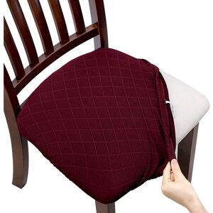 Unbranded 6 Pack Stretch Jacquard Chair Seat Covers, Removable Washable Anti-Dust Dining R Unbranded 6 Pack Stretch Jacquard Chair Seat Covers, Removable Washable Anti-Dust Dining R