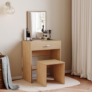 Home Discount (Pine) Isla 1 Drawer Dressing Table Stool Mirror Set Home Discount (Pine) Isla 1 Drawer Dressing Table Stool Mirror Set