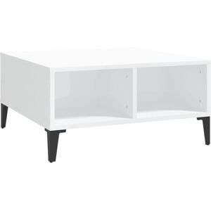 vidaXL Coffee Table High Gloss White Engineered Wood Indoor Furniture Table vidaXL Coffee Table High Gloss White Engineered Wood Indoor Furniture Table