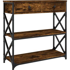 (smoked oak, 75 x 28 x 75 cm) vidaXL Console Table Side End Table Hallway Stand (smoked oak, 75 x 28 x 75 cm) vidaXL Console Table Side End Table Hallway Stand