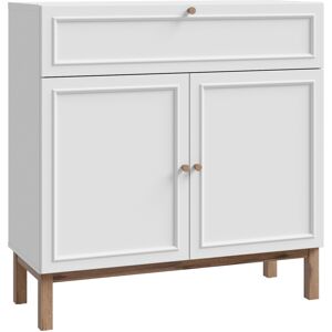 Furniture To Go Wensley 2 Door 1 Drawer Console in Light Grey and Oak Furniture To Go Wensley 2 Door 1 Drawer Console in Light Grey and Oak