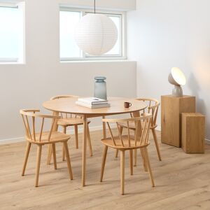 Furniture To Go Nagano Round Dining Table in Oak includes 4 Ida Dining Chair in Oak Furniture To Go Nagano Round Dining Table in Oak includes 4 Ida Dining Chair in Oak
