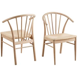 Furniture To Go Cassandra Dining Chair with Armrest in White Oak Set of 2 Furniture To Go Cassandra Dining Chair with Armrest in White Oak Set of 2