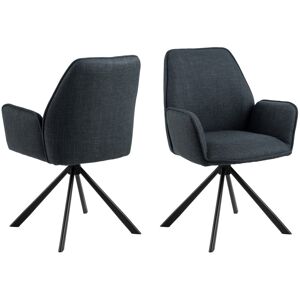 Furniture To Go Glenda Dining Chair with Armrest and Swivel in Grey Furniture To Go Glenda Dining Chair with Armrest and Swivel in Grey