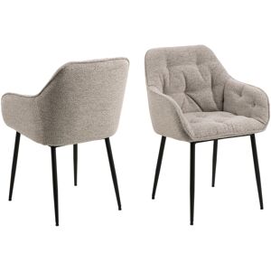 Furniture To Go Brooke Dining Chair with Armrest in Monza Beige Set of 2 Furniture To Go Brooke Dining Chair with Armrest in Monza Beige Set of 2